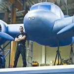 Luke and the finished aircraft