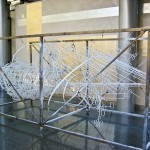 A segment transported inside a steel frame. A segment transported inside a steel frame.
